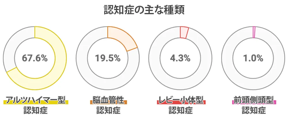 認知症の主な種類画像
