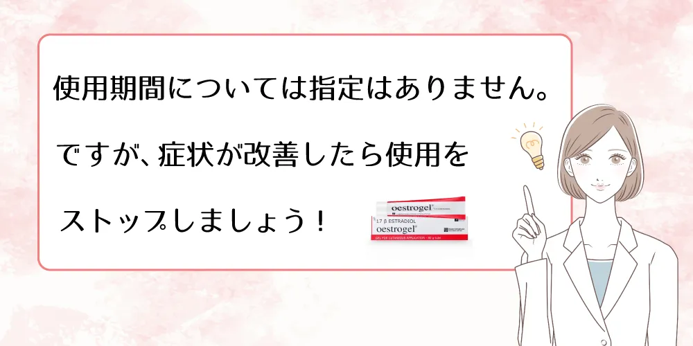 オエストロジェルの使用期間と頻度のイメージ画像