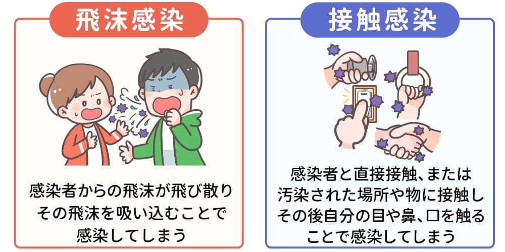 百日咳の感染経路画像