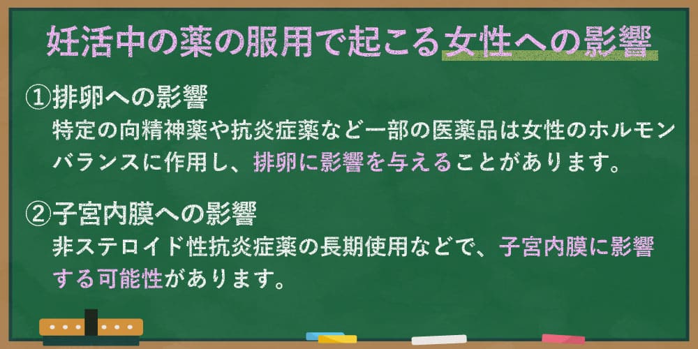 妊活中の薬の服用で起こる女性への影響画像