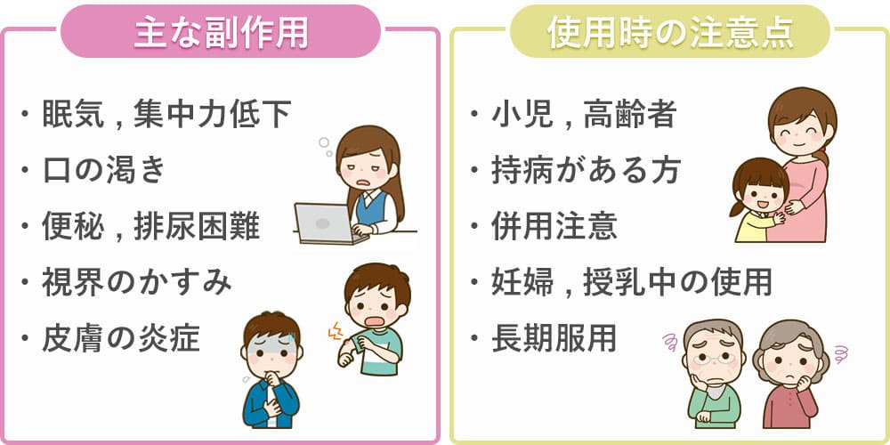 レスタミンの副作用や注意点画像