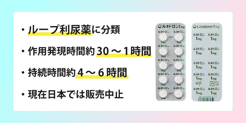 成分ブメタニド(先発薬ルネトロン)とは?画像