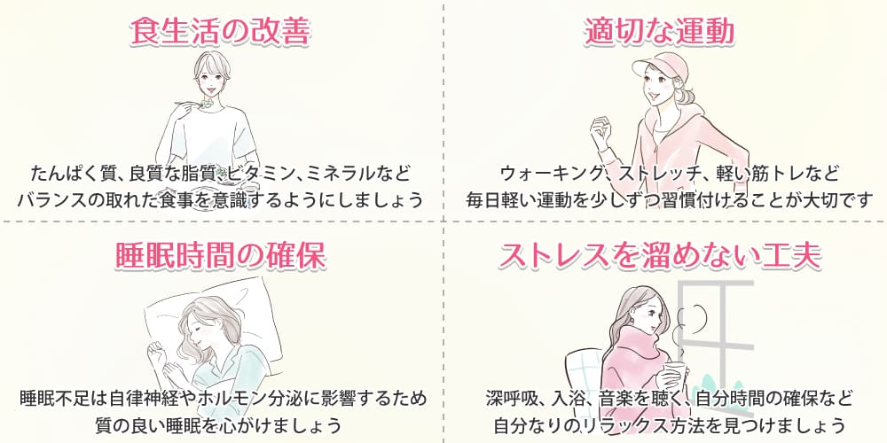 女性ホルモンを整えるためのセルフケア画像