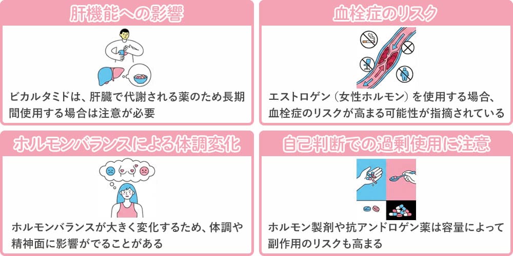 MtFホルモン治療の副作用と注意点画像