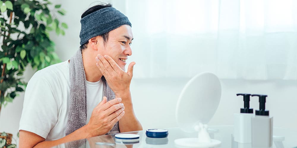 男性の肌荒れ対策画像