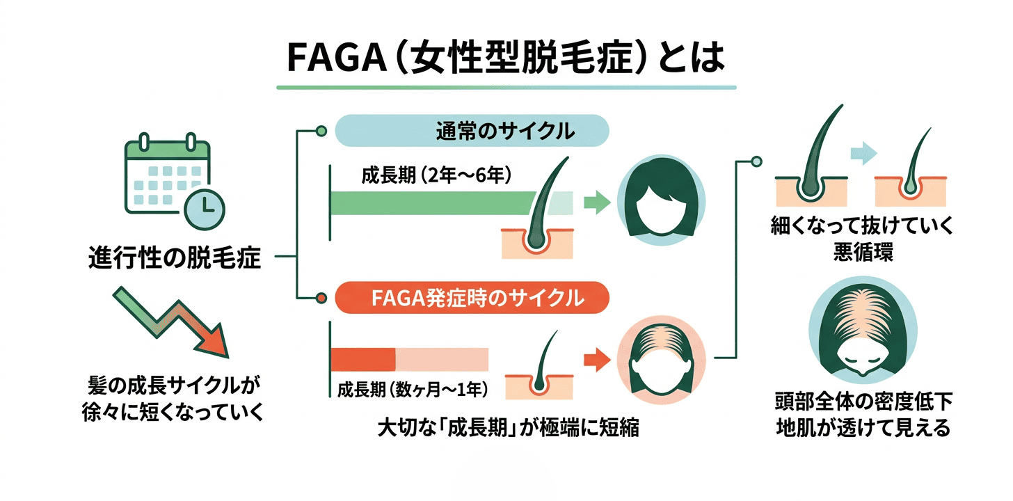 FAGA（女性型脱毛症）とは